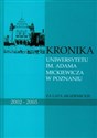 Kronika Uniwersytetu im. Adama Mickiewicza w Poznaniu za lata akademickie 2002-2005 - Polish Bookstore USA